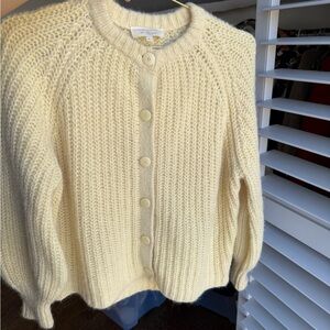 Sézane Alpaca crew neck knit yellow sweater size small
